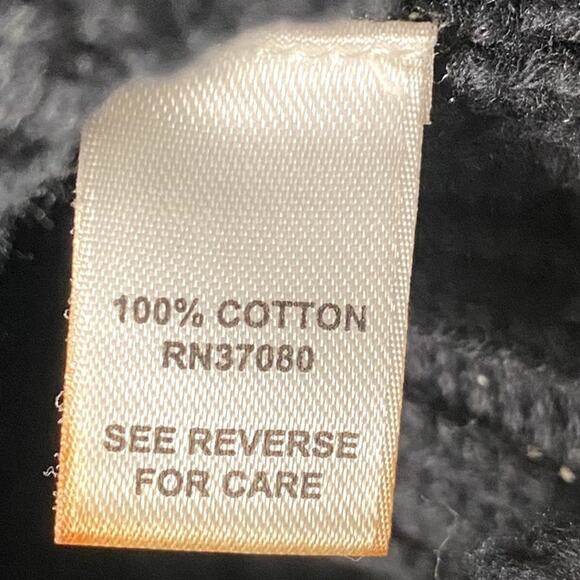 Cato Sz L Chunky Knit Sweater Vest Black Sleeveless Cardigan Double Breasted - Picture 7 of 12